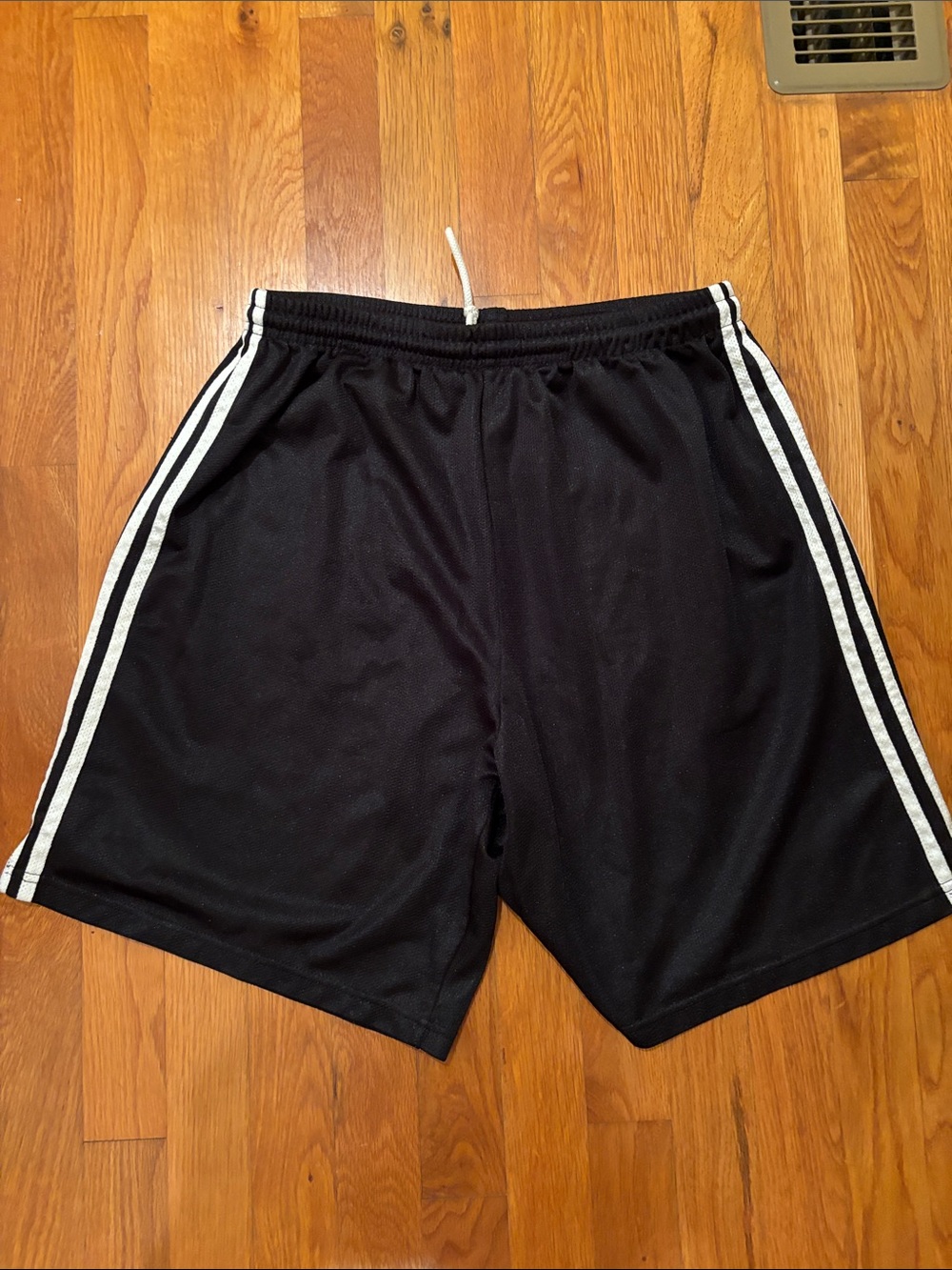 adidas Black Basketball Shorts with White Side Stripes